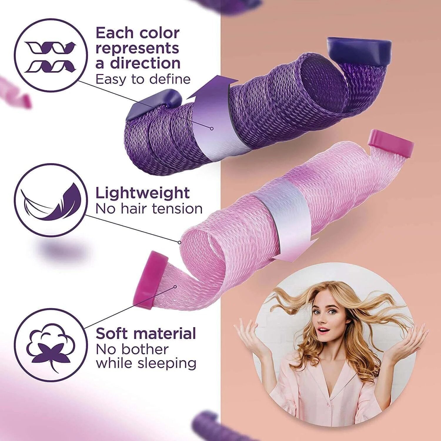 CurlLuxe™ | Heatless Curlers For Effortless, Healthy Waves!