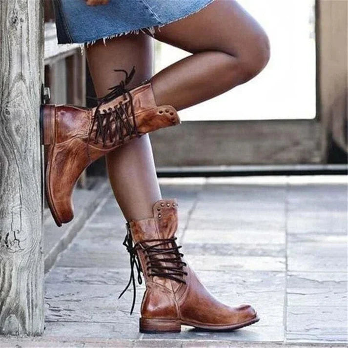 Terry™ | Stylish Leather Boots With Laces