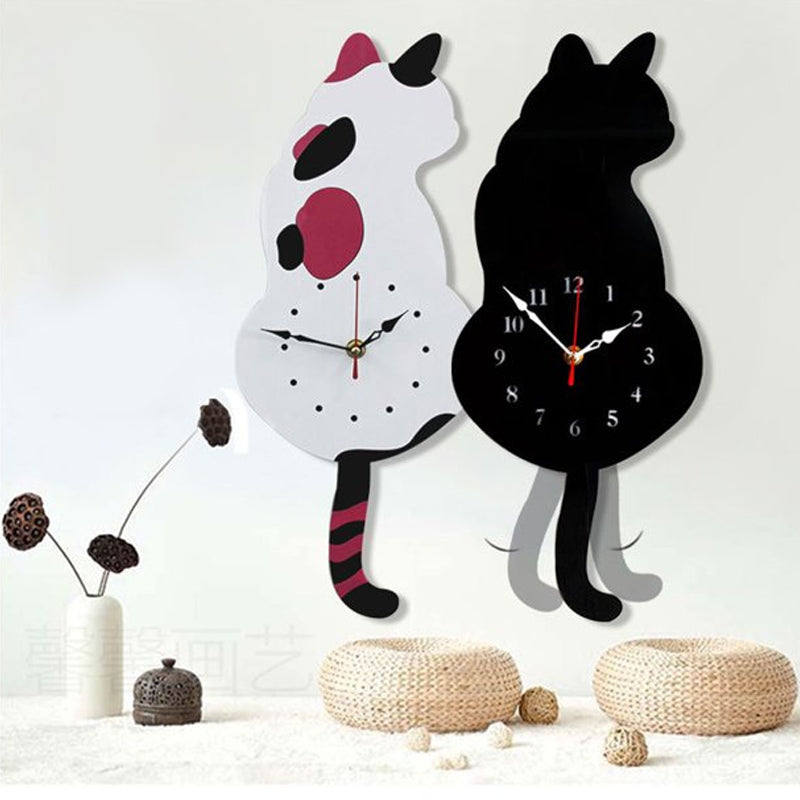 TailTime™ | Nordic Cat Wagging Tail Wall Clock