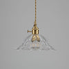 Industrial Flower Shape Glass Pendant Light in Gold