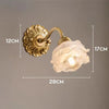 Vintage Copper Flower Petal Glass Wall Lamp