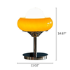 Vintage Bauahus Glass Yellow Table Lamp