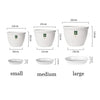 Round Ceramic Style Indoor Plant Pot with Tray
