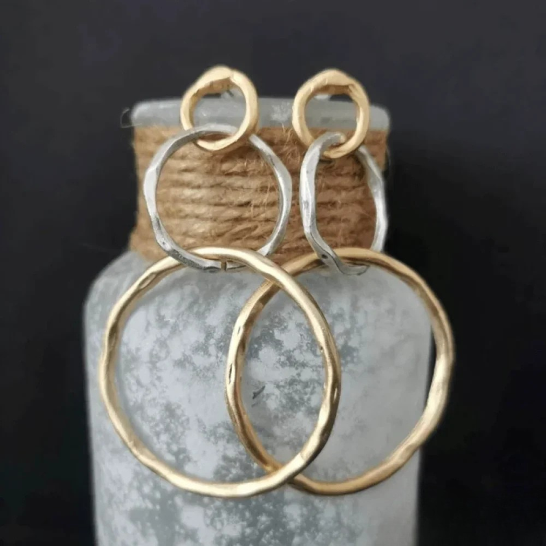 Glimzy™ | Vintage Gold and Silver Hoop Earrings