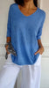 BasicKnitTop™ | Plain knitted top with V-neckline