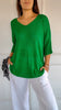 BasicKnitTop™ | Plain knitted top with V-neckline