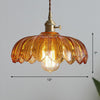 Vintage Glazed Floral Hanging Lamp