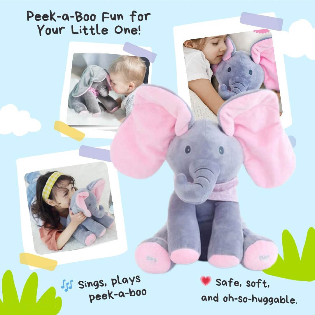 Jumbo™ | Peek-A-Boo Elephant Plush