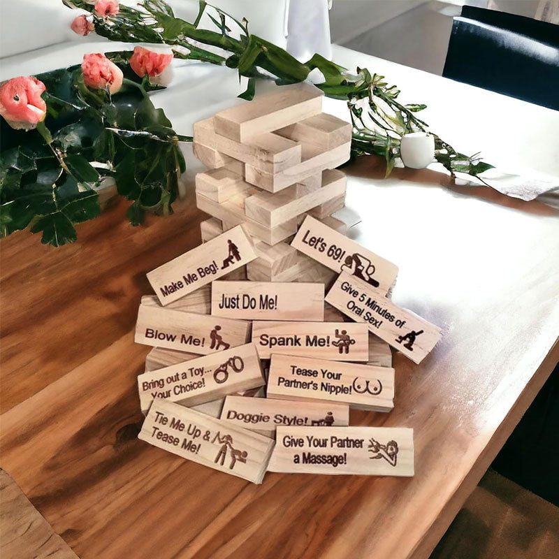 FlirtStack™ | Where Every Block Reveals a Secret… or a Dare!