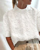 Nyra™ | Elegant Puff-Sleeved Embroidered Top