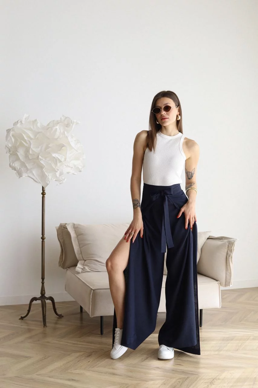 Lustara™ | Wide-Cut Linen Trousers That Move With You