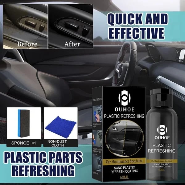 ShineGuard™ | Turn Faded Plastic Deep Black Again!