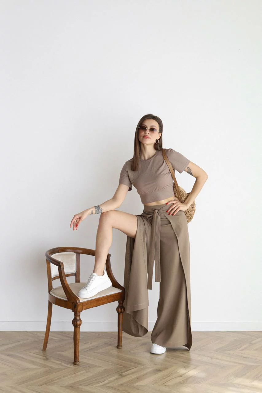 Lustara™ | Wide-Cut Linen Trousers That Move With You