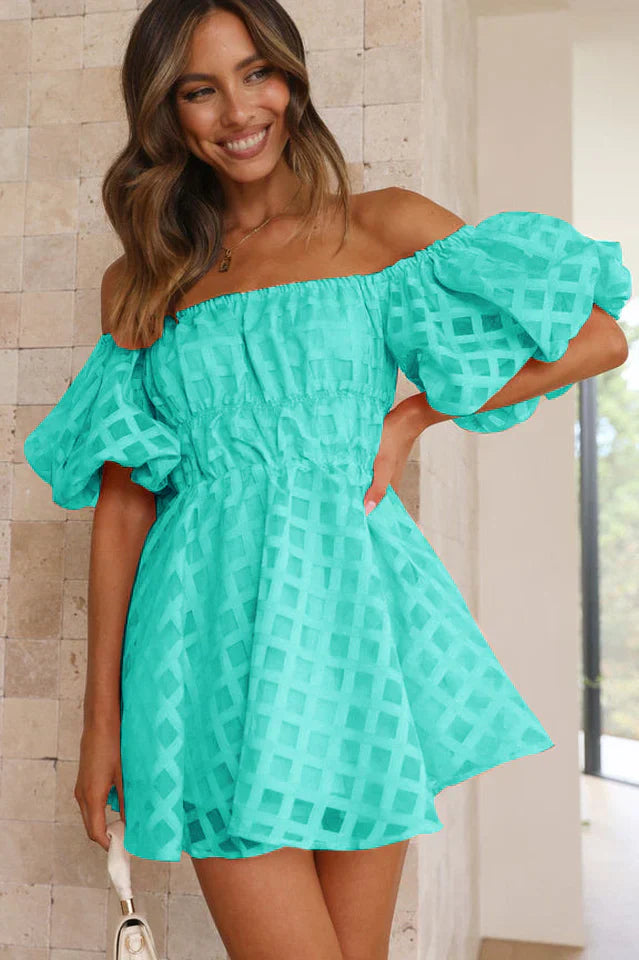 Ella™ | Mini dress with puff sleeves