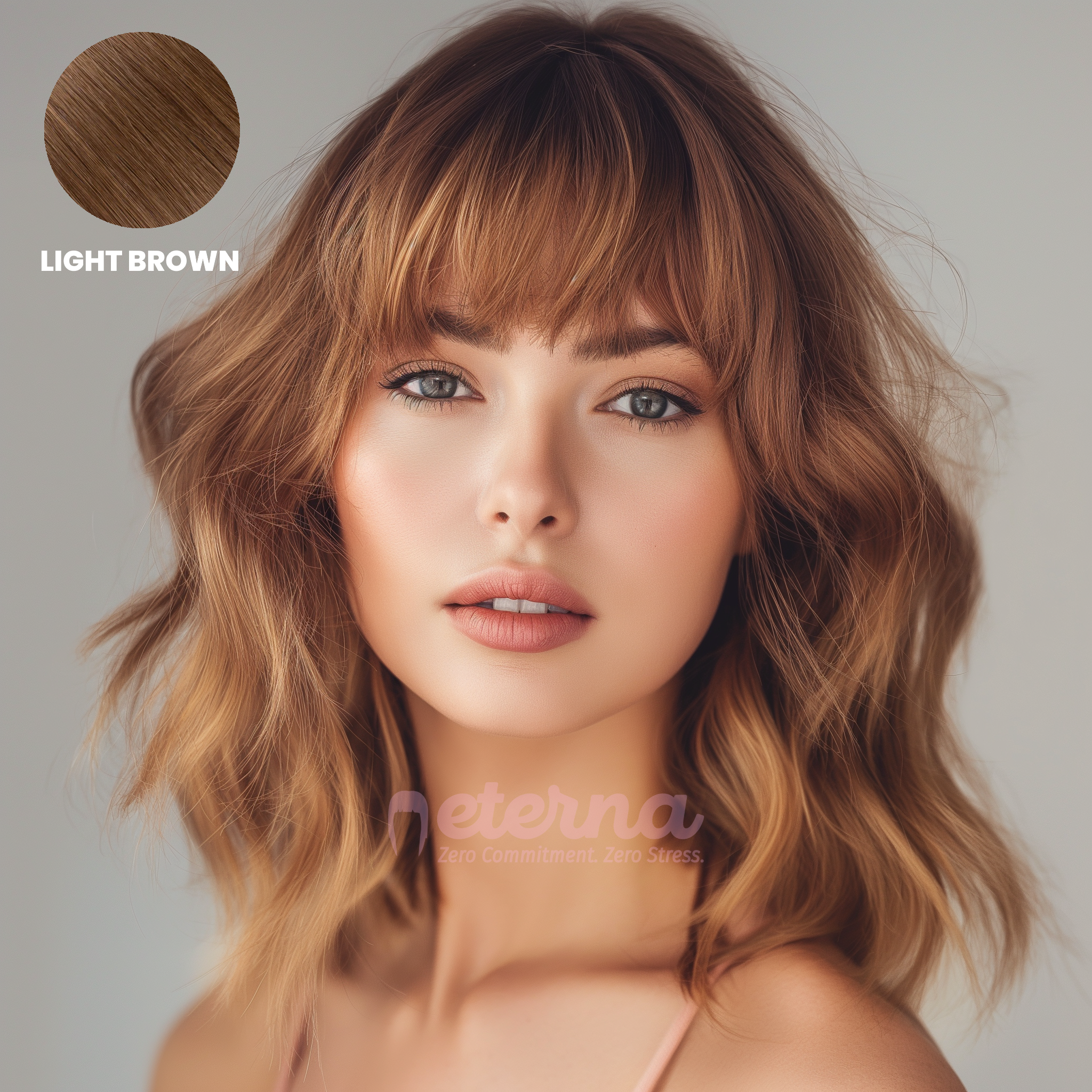 Luxe™ | Effortless Natural Look with Customizable Fit Clip-On Bangs