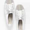 Luxura™ | Timeless Diamond Silver Leather Sneakers