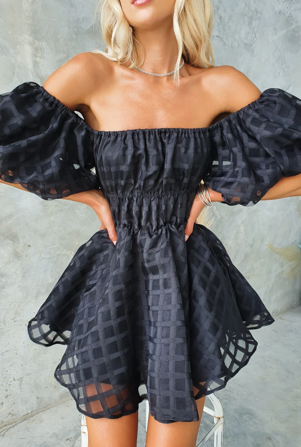 Ella™ | Mini dress with puff sleeves