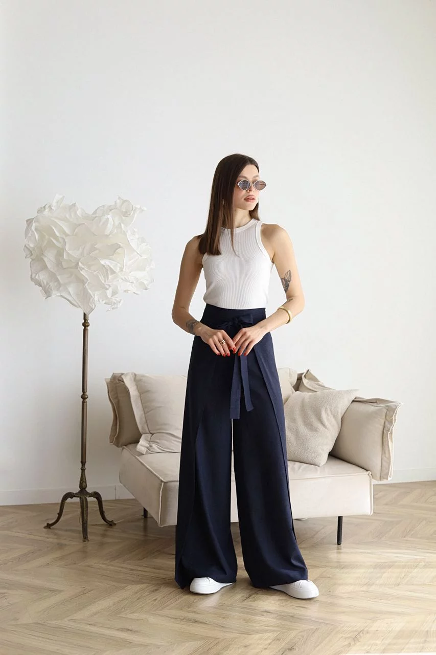 Lustara™ | Wide-Cut Linen Trousers That Move With You