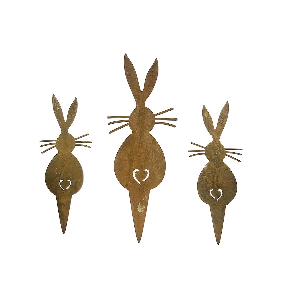RusticRabbit™ Metal Easter Bunny Garden Decor