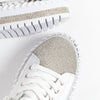 Luxura™ | Timeless Diamond Silver Leather Sneakers