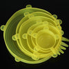 6PCS Adaptable Lid Silicone Cover Food