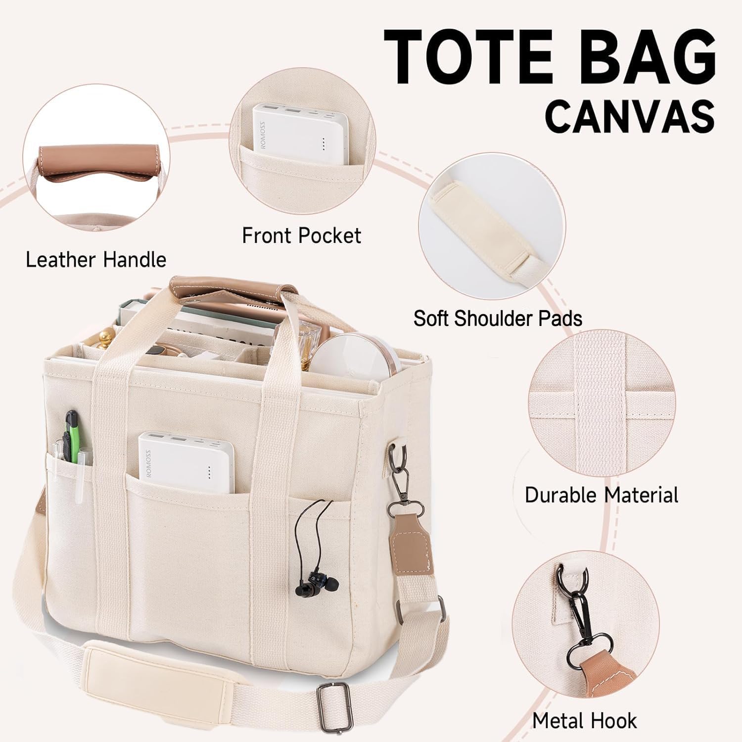 🔥Last Day 50% OFF🔥 I ToteFlex™ Canvas Tote Bag