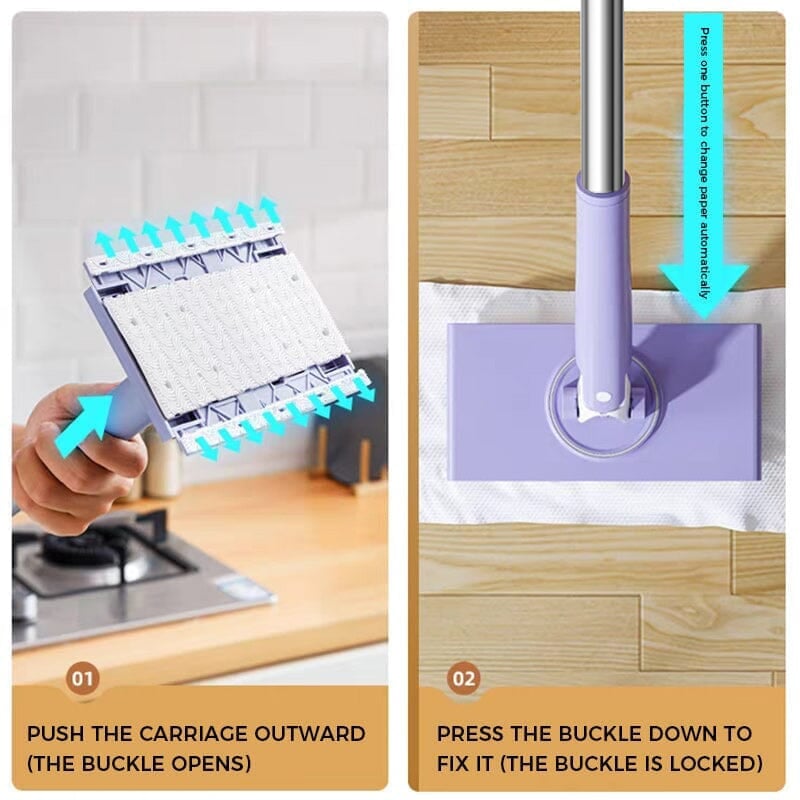 AutoWipe™ | Switch Mop Cloths Without Touching the Dirt!