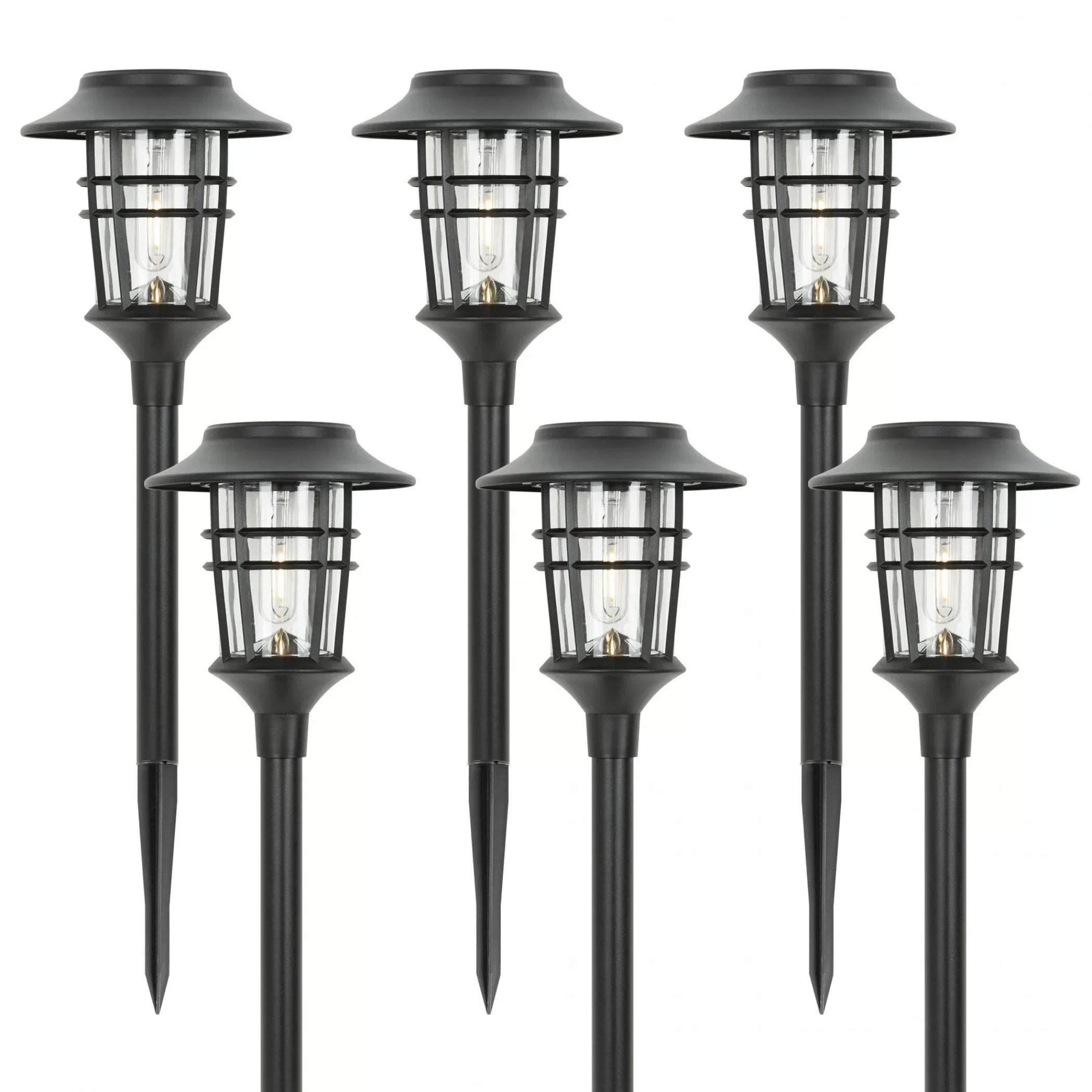 Garden lamps | Solar torch set of 6 pieces.