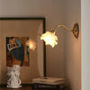 Vintage Copper Flower Petal Glass Wall Lamp