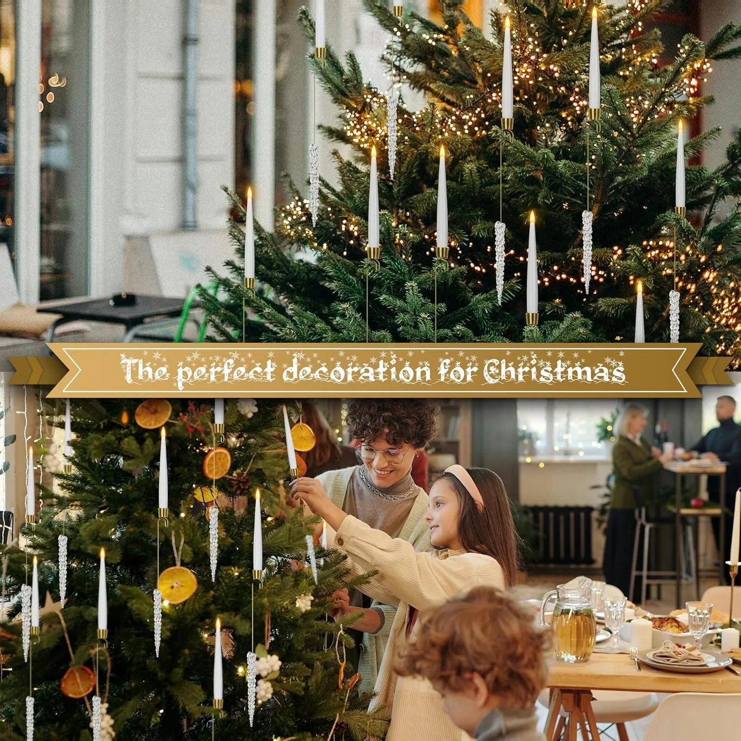 YuletideGlow™ | Flameless Christmas Magic With Just One Click!