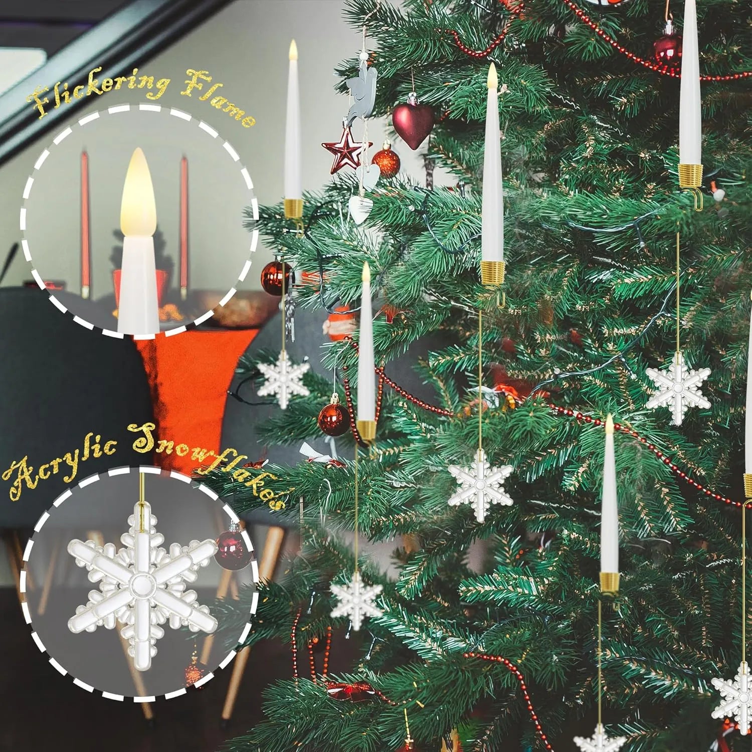 YuletideGlow™ | Flameless Christmas Magic With Just One Click!