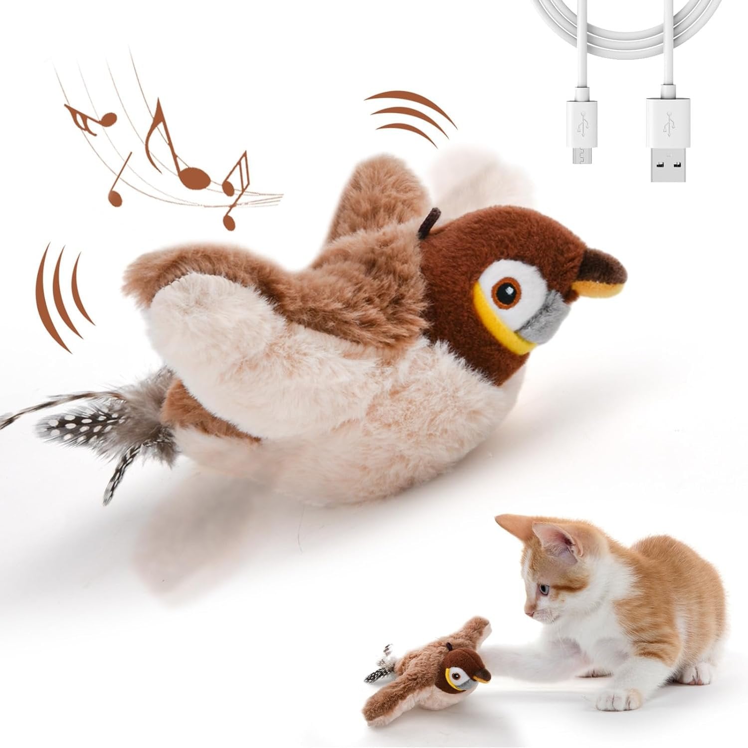 FeatherFrenzy™ | Realistic Bird Play for Happy Cats