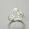 Charmingly Crafted 925 Sterling Silver Dachshund Ring