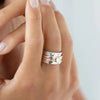 Elegant Rotating heart ring