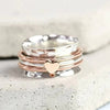 Elegant Rotating heart ring