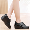 Emily™ | Comfortable Leather Wedge Shoes with Secure Velcro Strap for All-Day Comfort