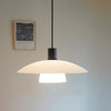Minimalist Pendant Light made of White Plate Glass