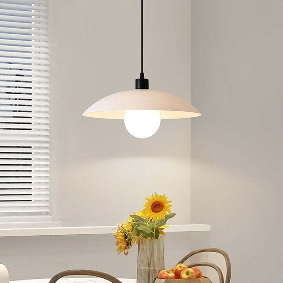 Minimalist Pendant Light made of White Plate Glass