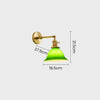 Vintage Swing Arm Adjustable Green Glass Wall Light