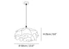 White Pendant Light in Flower Shape