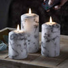 Candlylight™ | Set de 3 Bougies LED Marble