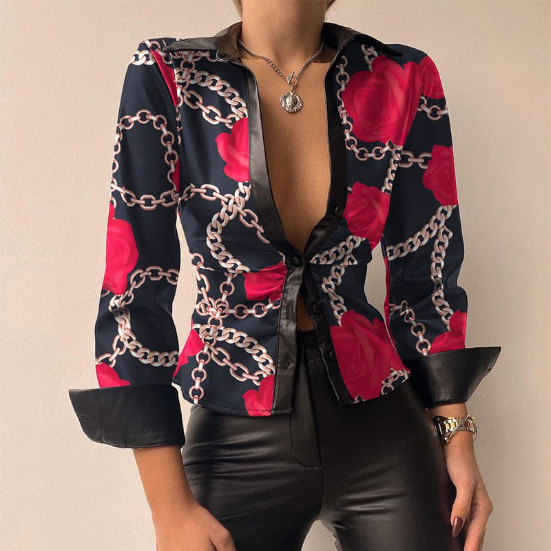 Amaris™ | Classic V-Neck Long-Sleeve Top