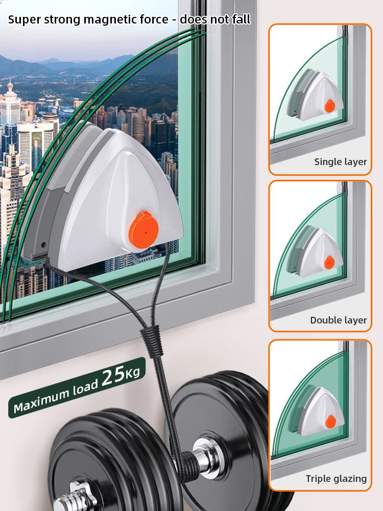 Magnetic window washer - Window washing has never been so easy!