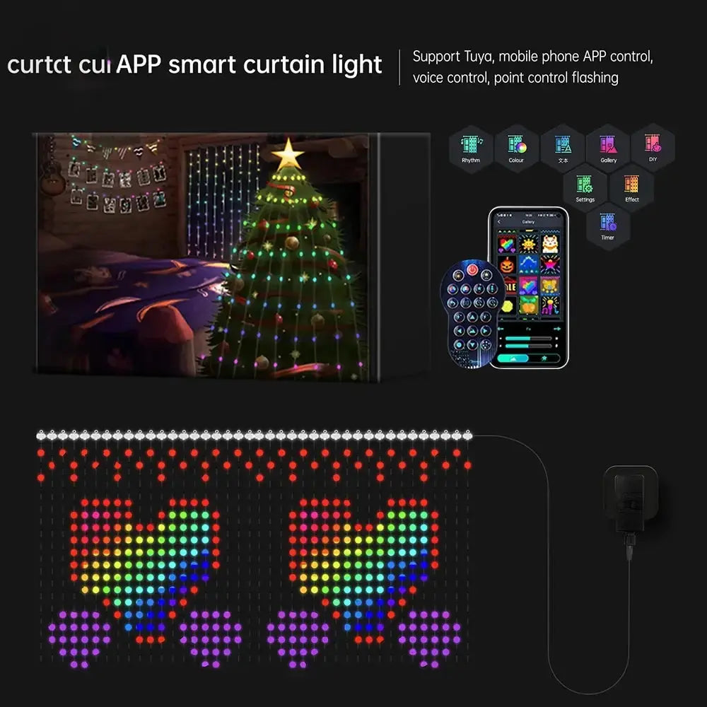 LED Rhythm Curtains with Lights