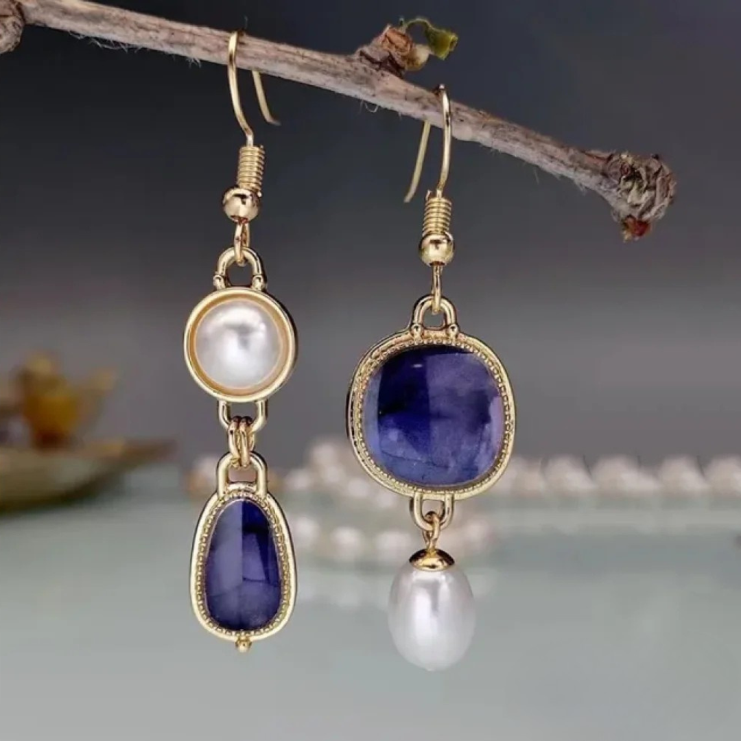 Orvella™ | Vintage Blue Pearl Earrings