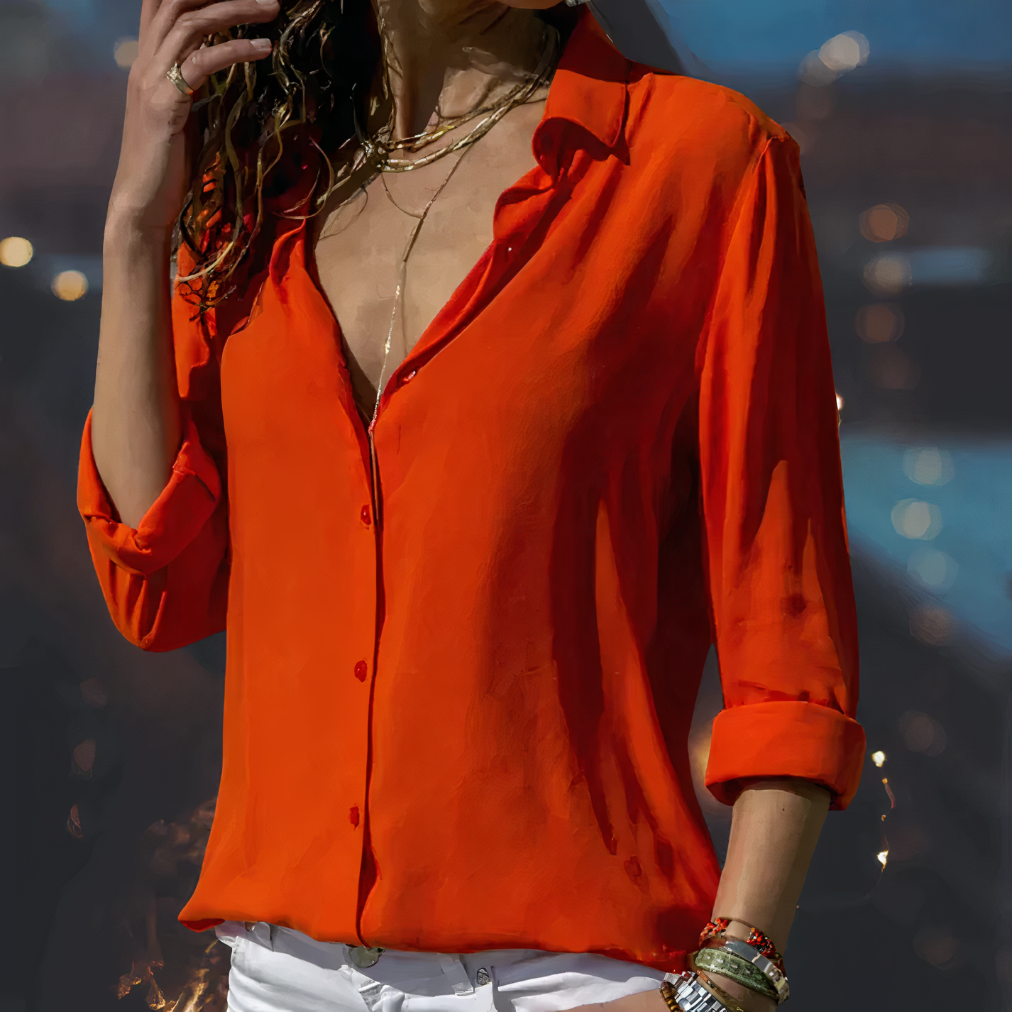 Greta™ | Women's Elegant Chiffon Blouse