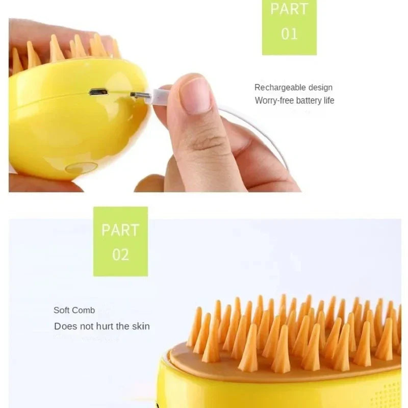PurrSteam™ | Steamy Pet Grooming Brush