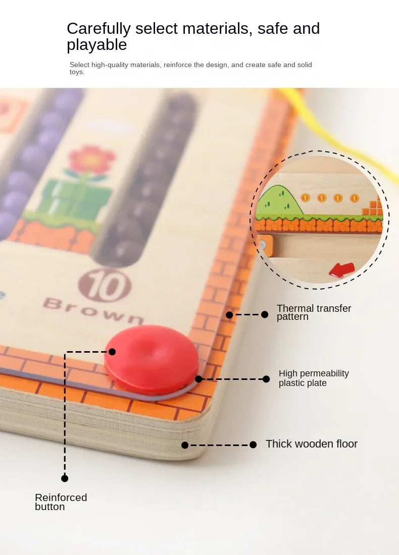 DesertWaves™ | Wooden Magnetic Maze Board Game for Children