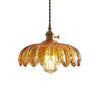 Vintage Glazed Floral Hanging Lamp