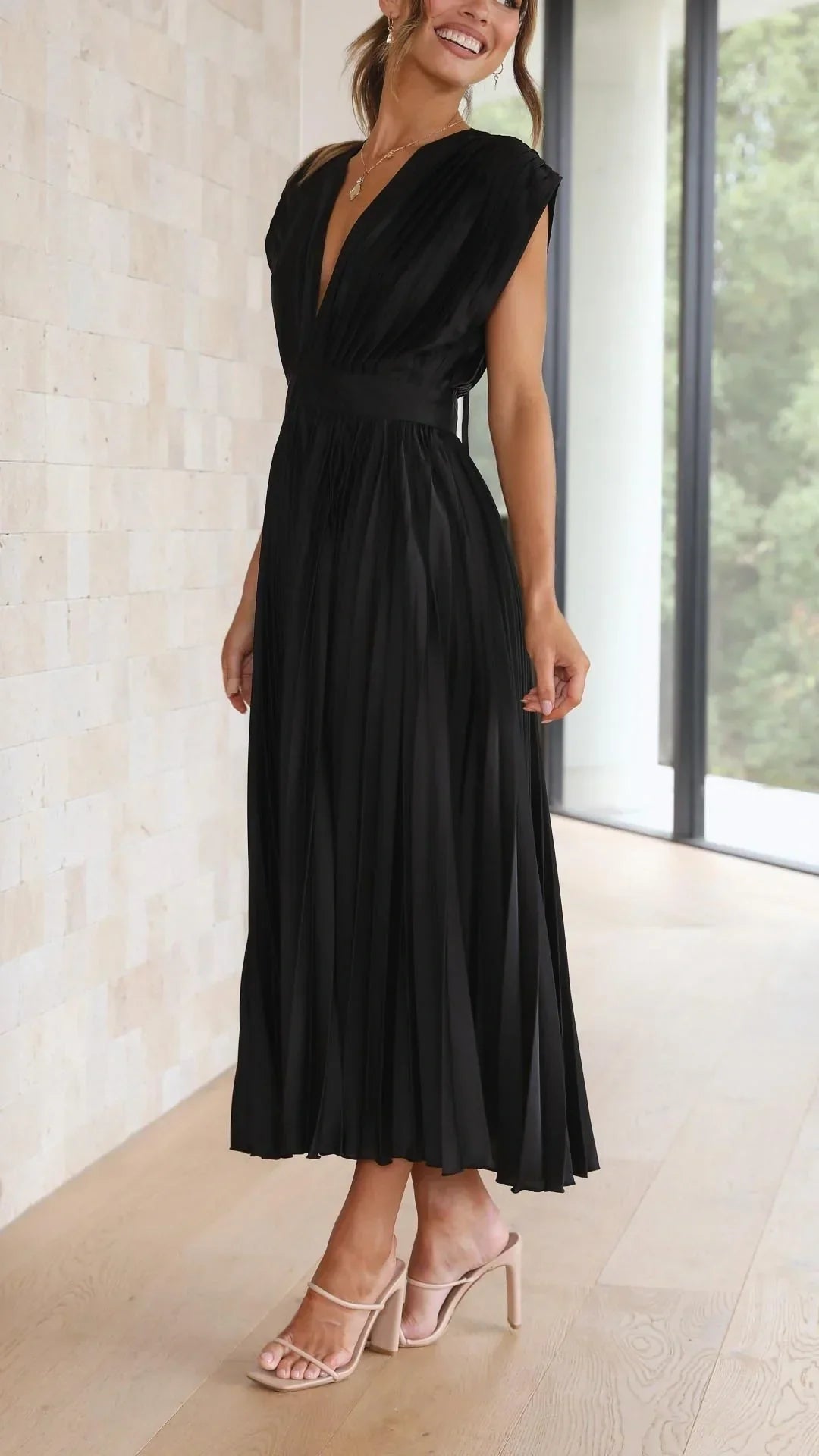Ana™ | Elegant V-neck Dress